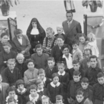 Inaugurazione della vecchia scuola elementare a Vignole. Anno 1954