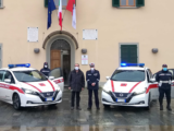 Auto elettriche in dotazione alla polizia municipale